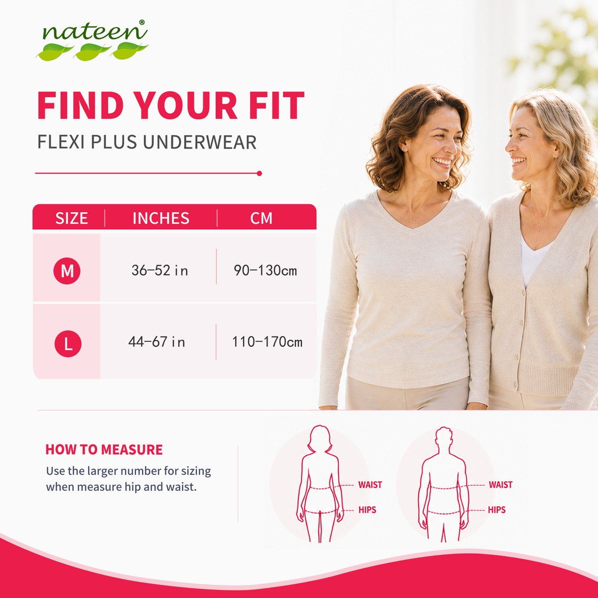Find your fit, M to L